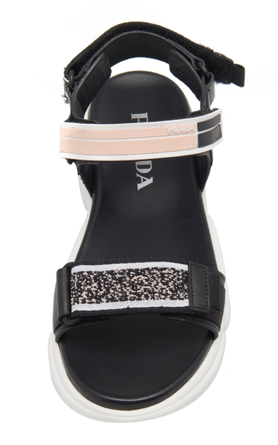 Shop Prada Women's Strappy Sandals In Black