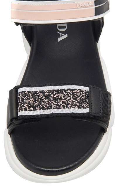Shop Prada Women's Strappy Sandals In Black
