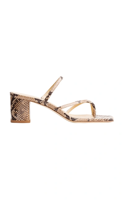 Shop Aeyde Larissa Calf Leather Sandals In Animal