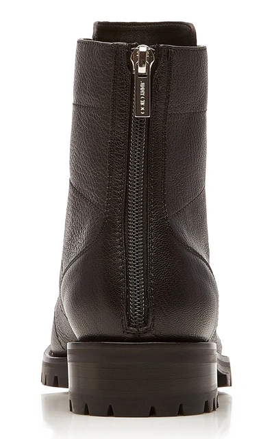 Shop Jimmy Choo Bren Crystal-embellished Leather Ankle Boots In Black