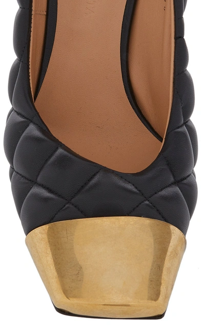 Shop Bottega Veneta Dream Quilted Leather Cap-toe Pumps In Black