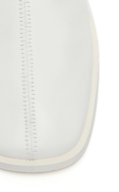 Shop Acne Studios Women's Bertine Logo Leather Boots In White
