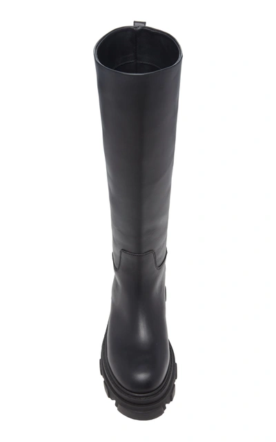 Shop Gia X Pernille Teisbaek Women's Tubular Leather Knee Boots In Black