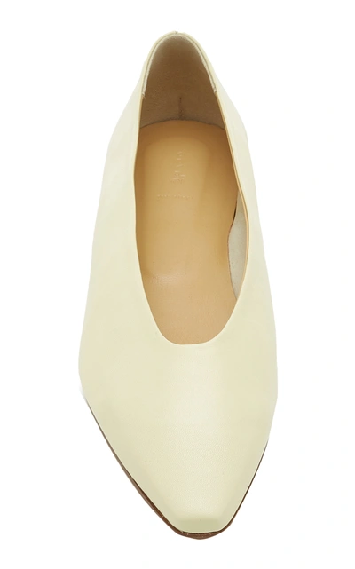 Shop Aeyde Women's Betty Leather Flats In White