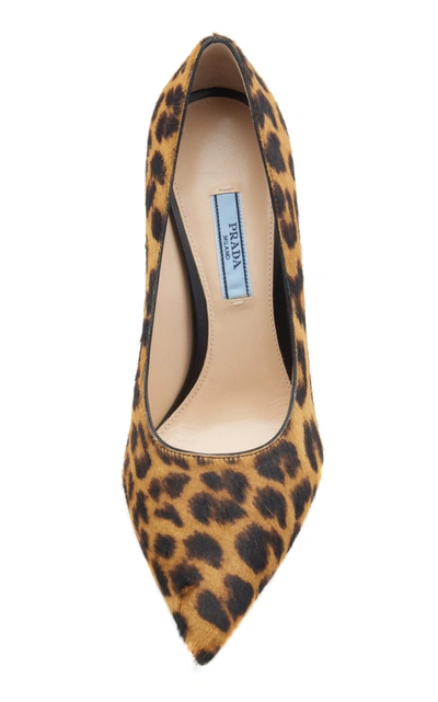 Shop Prada Women's Leopard-print Calf Hair Pumps In Animal