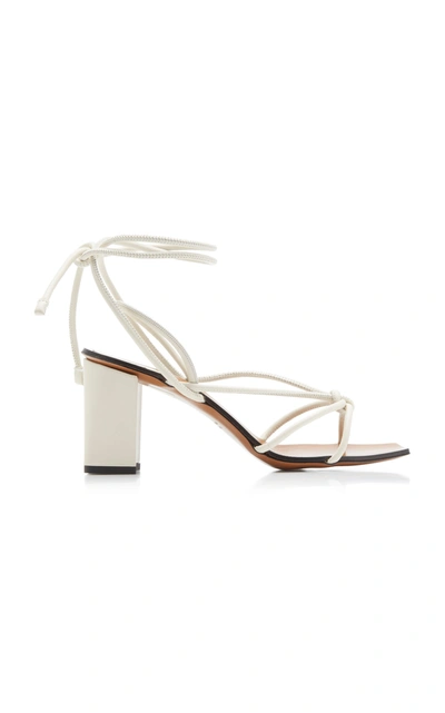 Shop Atp Atelier Andria Leather Sandals In White