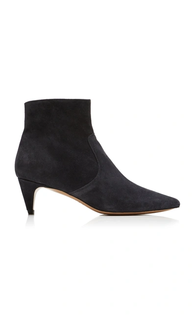 Shop Isabel Marant Derst Suede Ankle Boots In Black