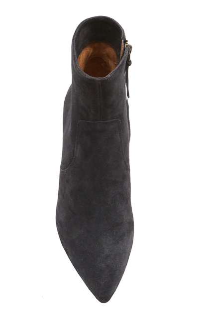 Shop Isabel Marant Derst Suede Ankle Boots In Black