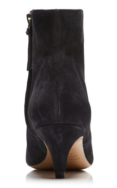 Shop Isabel Marant Derst Suede Ankle Boots In Black