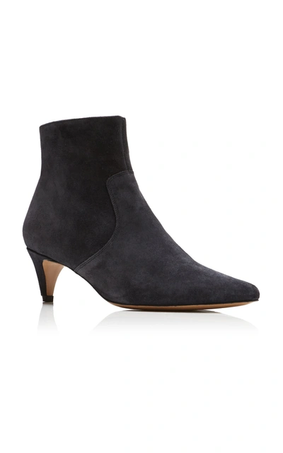 Shop Isabel Marant Derst Suede Ankle Boots In Black