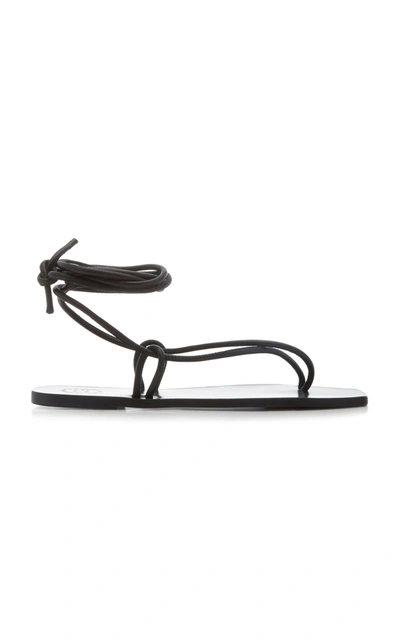 Shop Atp Atelier Alezio Nappa Leather Sandals In Black