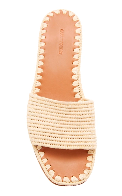 Shop Carrie Forbes Women's Bou Raffia Heeled Mules In Neutral