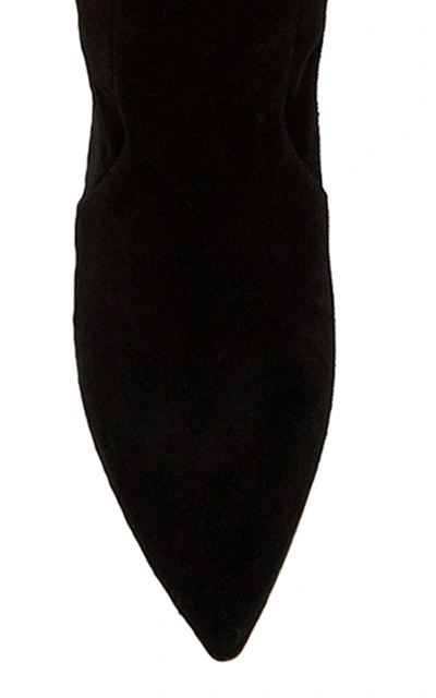 Shop Paris Texas Suede Over-the-knee Boots In Black