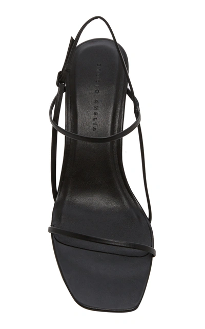 Shop Studio Amelia Women's Leather Slingback Sandals In White,black