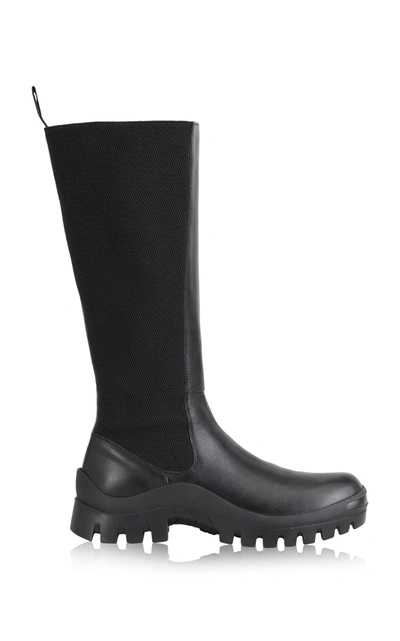 Shop Atp Atelier Women's Bitonto Leather Boots In Black