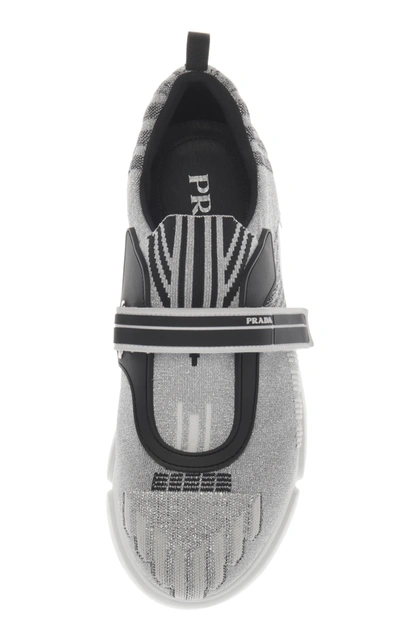 Shop Prada Cloudbust Nylon Slip On Sneakers In Grey