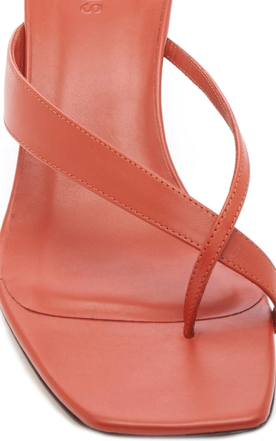Shop Neous Florae Leather Thong Sandals In Red