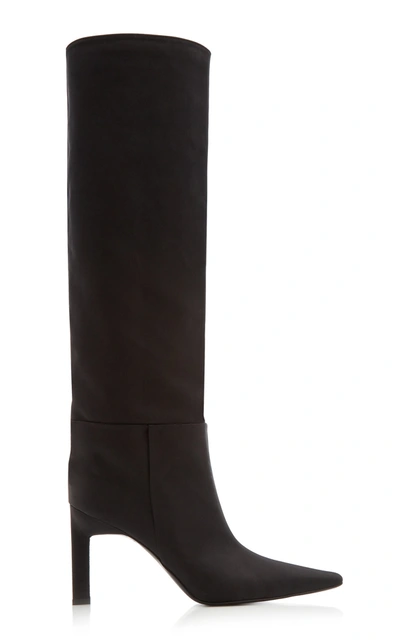 Shop Attico Women's Vitto Nylon Knee Boots In Black