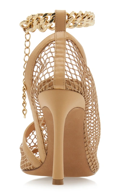 Shop Bottega Veneta Embellished Mesh And Leather Pumps In Neutral