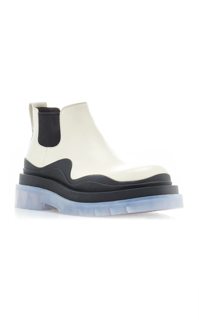 Shop Bottega Veneta The Tire Ankle Boots In White