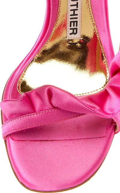 Shop Alexandre Vauthier Penelope Ruffled Satin Sandals In Pink
