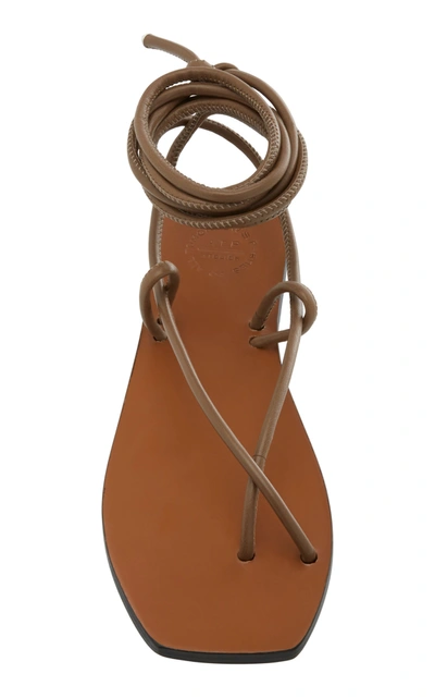 Shop Atp Atelier Alezio Nappa Leather Sandals In Brown