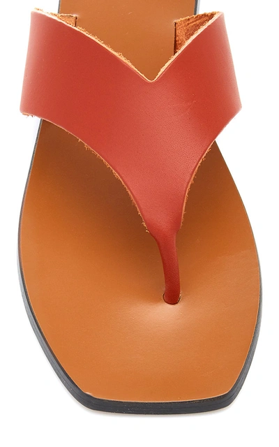 Shop Atp Atelier Women's Merine Leather Sandals In Grey,red