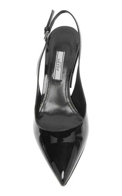 Shop Prada Leather Slingback Pumps In Black