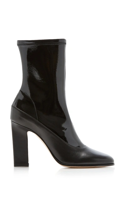 Shop Wandler Women's Lesly Multi-tonal Leather Ankle Boots In Black