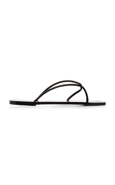 Shop Atp Atelier Alessano Leather Sandals In Black