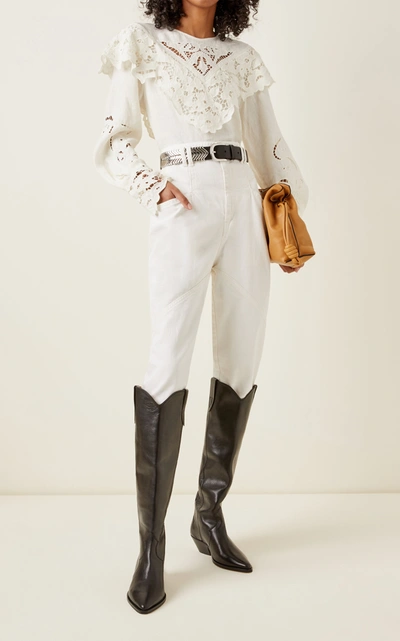 Isabel Marant Denvee Leather Knee-high Boot In Black