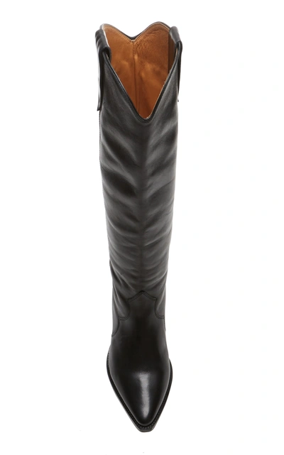Isabel Marant Denvee Leather Knee-high Boot In Black