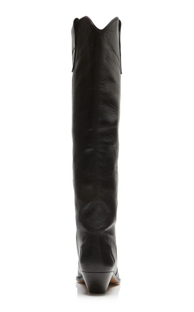 Isabel Marant Denvee Leather Knee-high Boot In Black