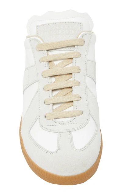 Shop Maison Margiela Backless Leather Sneakers In White