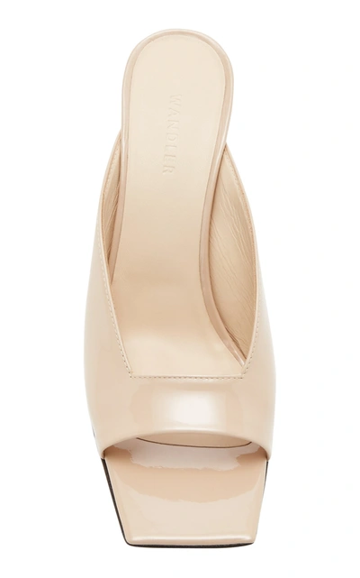 Shop Wandler Women's Isa Patent Leather Sandals In Neutral