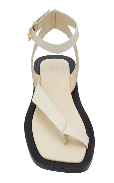 Shop A.emery Women's Asher Leather Sandals In White