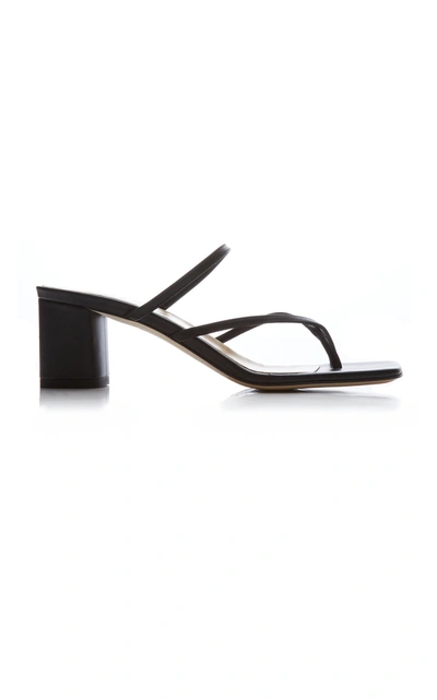 Shop Aeyde Women's Larissa Nappa Leather Sandals In Black,neutral