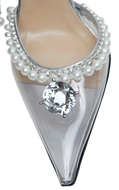 Shop Mach & Mach Diamond Of Elizabeth Embellished Pvc Pumps In Clear