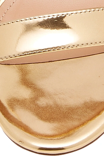 Shop Aquazzura Women's So Nude Metallic Leather Slingback Sandals In Gold