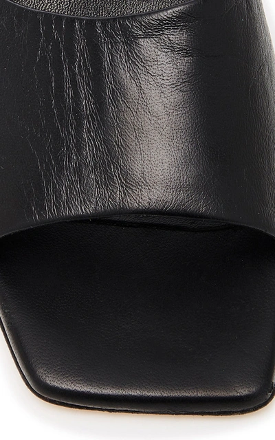 Shop Aeyde Women's Katti Leather Sandals In Black,ivory