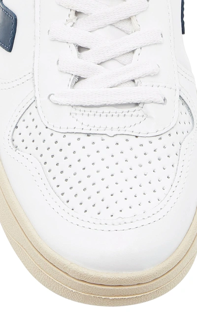 Shop Veja V10 Nautico Leather Sneakers In White