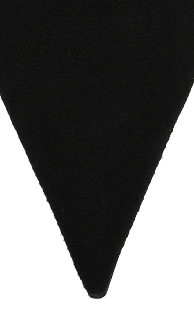 Shop Balenciaga Women's Knife Logo Knit Mules In Black
