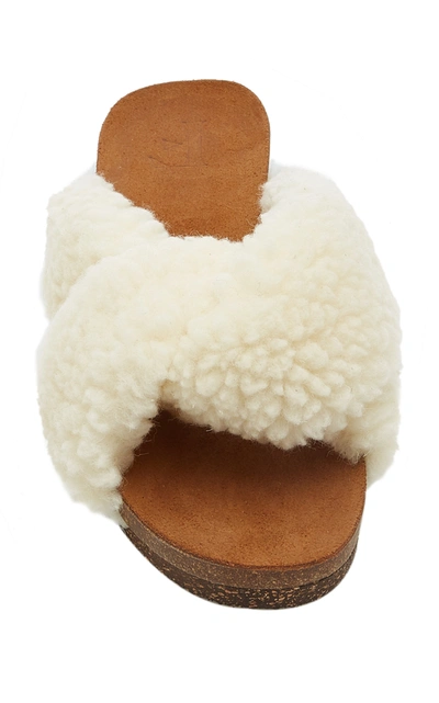 Shop Flattered Women's Lou Faux Fur Sandals In White