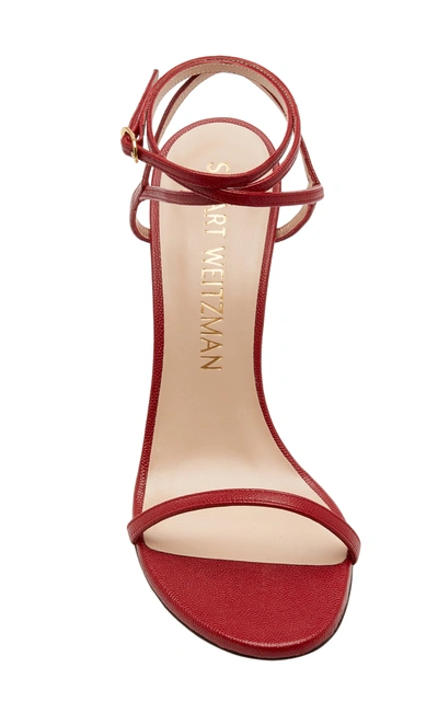 Shop Stuart Weitzman Merinda Leather Sandals In Red