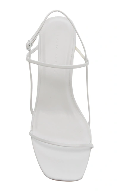 Shop Studio Amelia Women's Leather Slingback Sandals In White