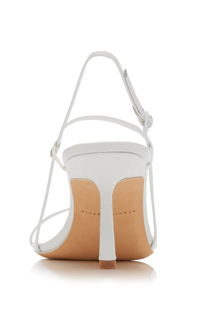 Shop Studio Amelia Women's Leather Slingback Sandals In White