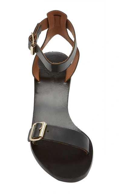 Shop Atp Atelier Carmen Leather Sandals In Black