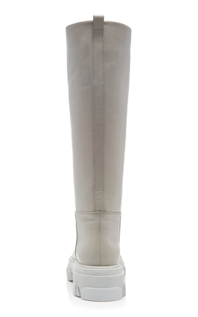 Shop Gia X Pernille Teisbaek Women's Tubular Leather Knee Boots In Grey