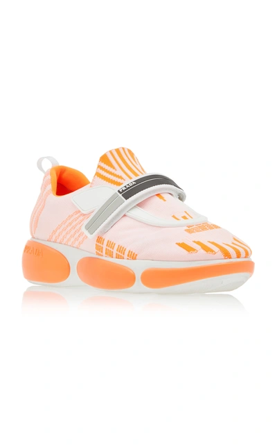 Shop Prada Allacciate Sneakers In Orange