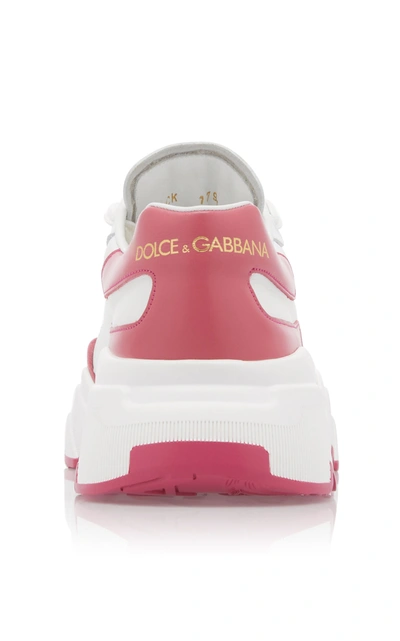 Shop Dolce & Gabbana Chunky Leather Sneakers In White